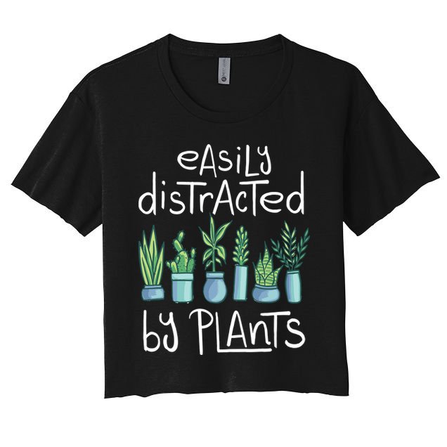 Easily Distracted By Plants Crop Top