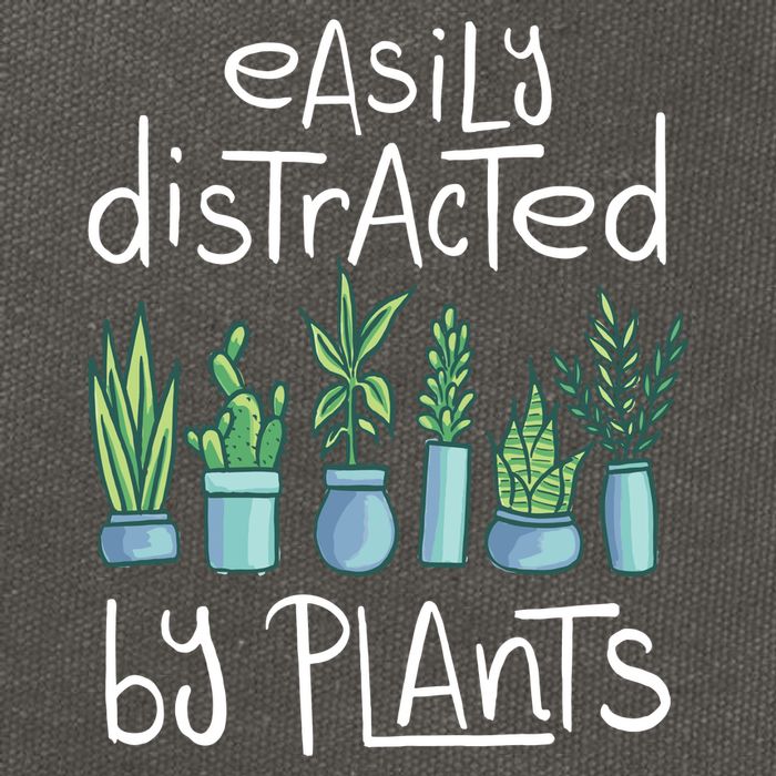Easily Distracted By Plants Cotton Canvas Backpack