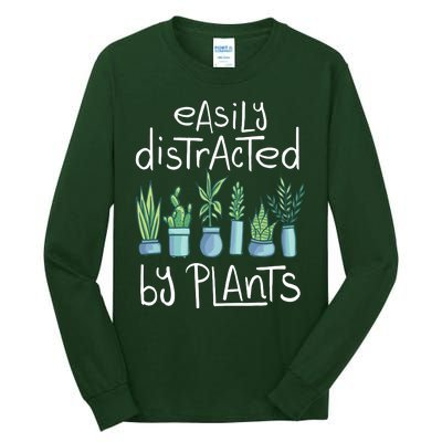 Easily Distracted By Plants Tall Long Sleeve T-Shirt