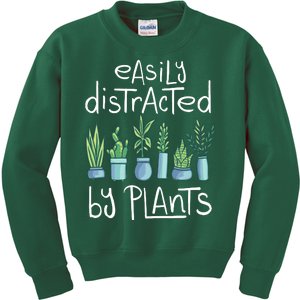 Easily Distracted By Plants Kids Sweatshirt