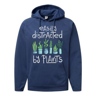 Easily Distracted By Plants Performance Fleece Hoodie