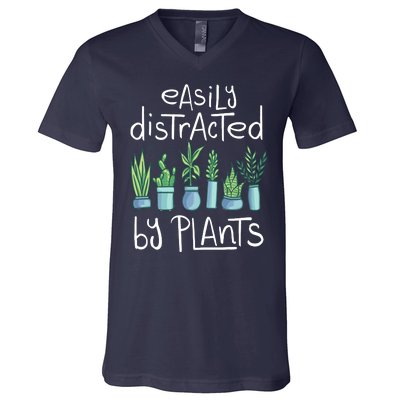 Easily Distracted By Plants V-Neck T-Shirt