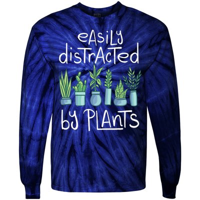 Easily Distracted By Plants Tie-Dye Long Sleeve Shirt