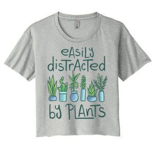 Easily Distracted By Plants Women's Crop Top Tee