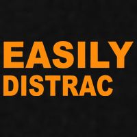 Easily Distrac(ted) Distracted Funny Ladies PosiCharge Tri-Blend Wicking Tank