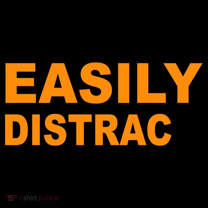 Easily Distrac(ted) Distracted Funny Flexfit Unipanel Trucker Cap