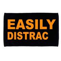 Easily Distrac(ted) Distracted Funny Microfiber Hand Towel