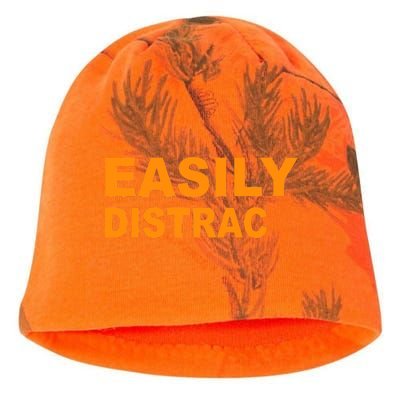 Easily Distrac(ted) Distracted Funny Kati - Camo Knit Beanie