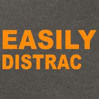 Easily Distrac(ted) Distracted Funny Cotton Canvas Backpack