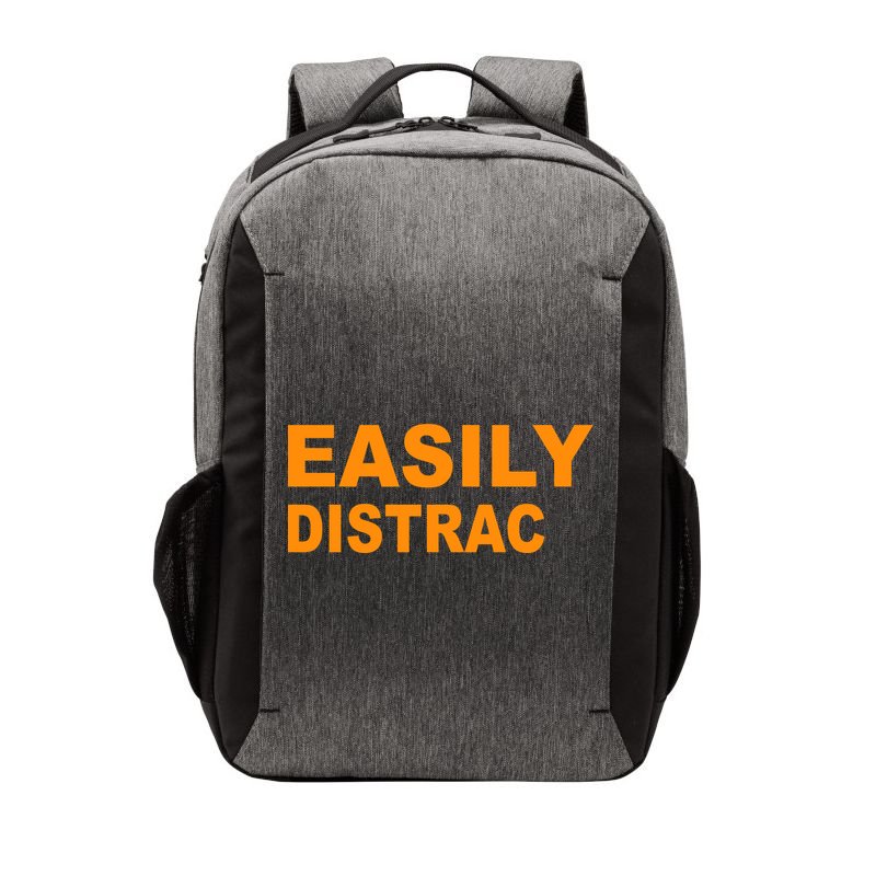 Easily Distrac(ted) Distracted Funny Vector Backpack