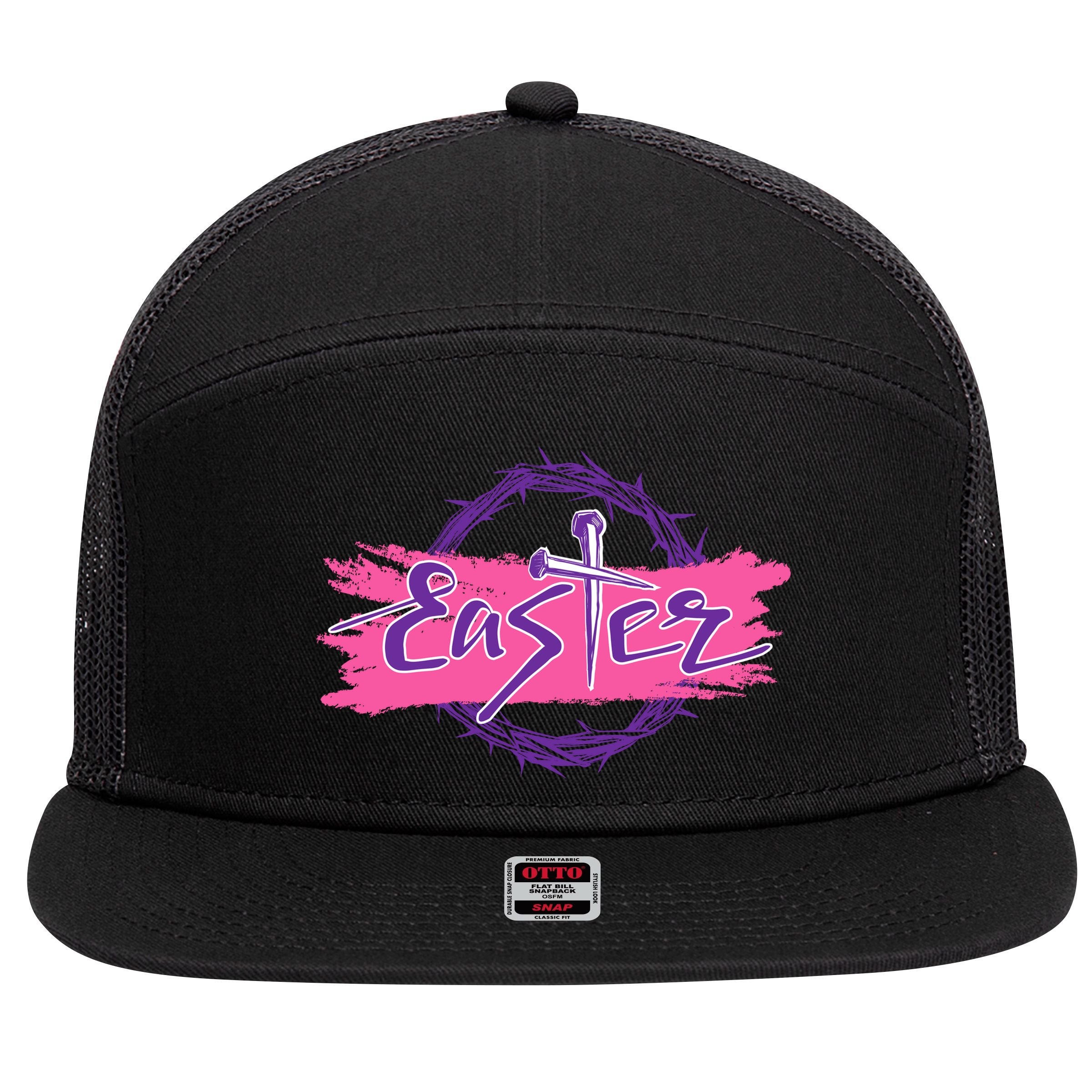 Easter 7 Panel Mesh Trucker Snapback Hat