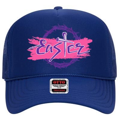 Easter High Crown Mesh Back Trucker Hat