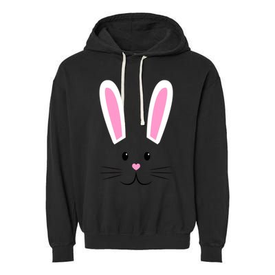 Easter Bunny Big Face Rabbit Garment-Dyed Fleece Hoodie