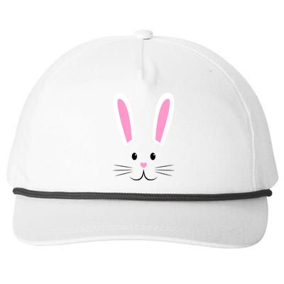 Easter Bunny Big Face Rabbit Snapback Five-Panel Rope Hat