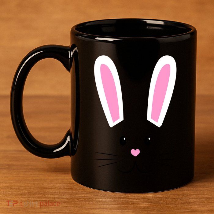 Easter Bunny Big Face Rabbit 11oz C Handle Ceramic Mug
