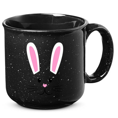 Easter Bunny Big Face Rabbit 15oz Campfire Ceramic Mug