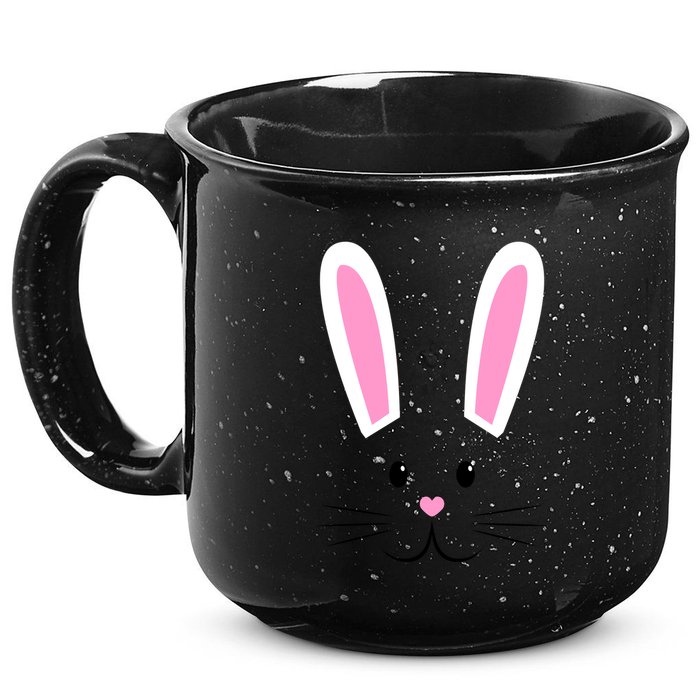 Easter Bunny Big Face Rabbit 15oz Campfire Ceramic Mug