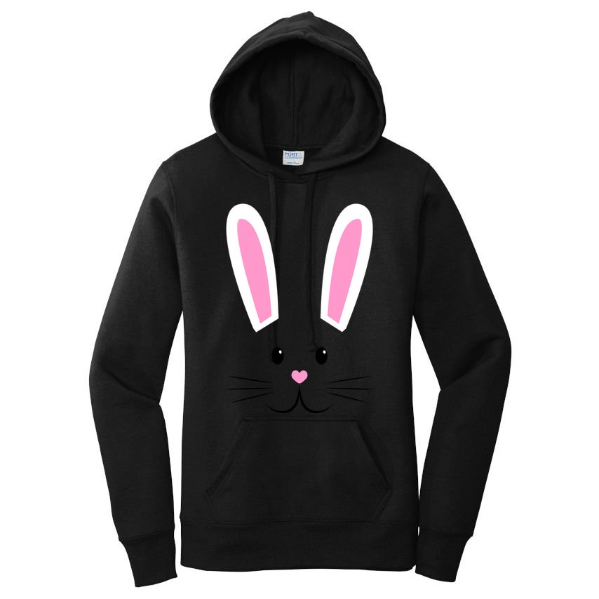 Easter Bunny Big Face Rabbit Women's Pullover Hoodie