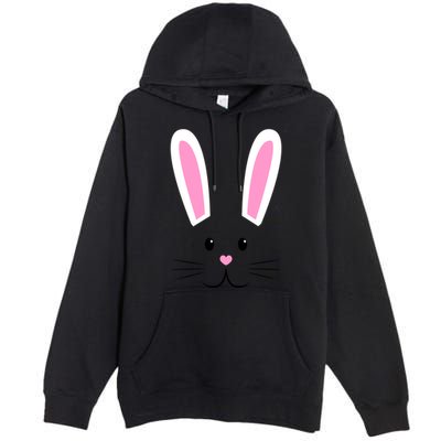 Easter Bunny Big Face Rabbit Premium Pullover Hoodie
