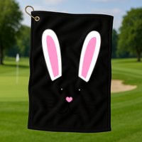 Easter Bunny Big Face Rabbit Golf Towel