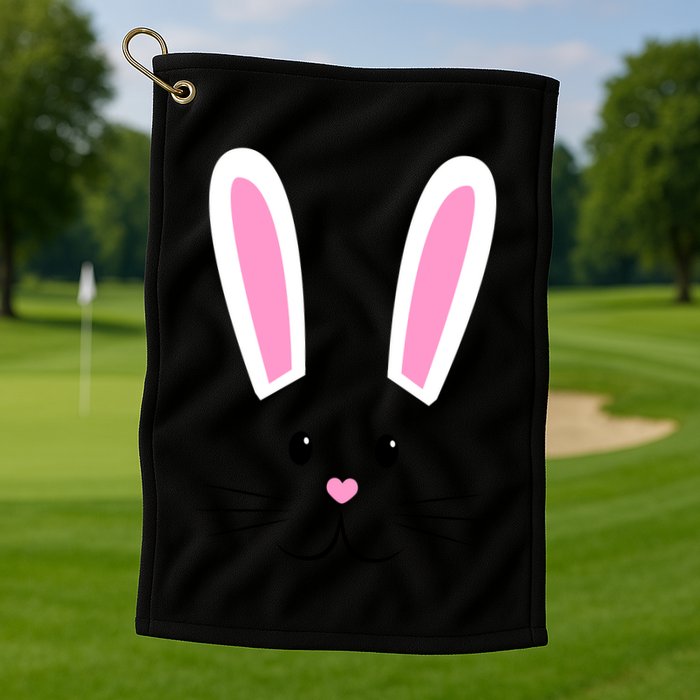 Easter Bunny Big Face Rabbit Golf Towel