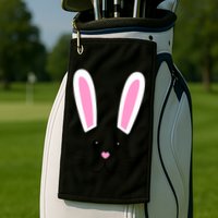Easter Bunny Big Face Rabbit Golf Towel