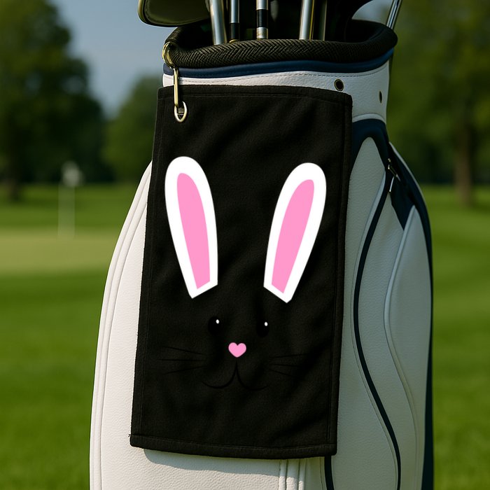 Easter Bunny Big Face Rabbit Golf Towel