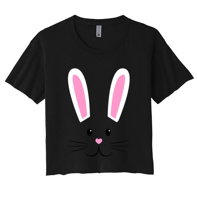 Easter Bunny Big Face Rabbit Crop Top
