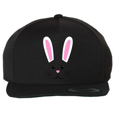 Easter Bunny Big Face Rabbit Wool Snapback Cap