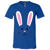 Easter Bunny Big Face Rabbit V-Neck T-Shirt