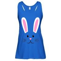 Easter Bunny Big Face Rabbit Ladies Essential Flowy Tank