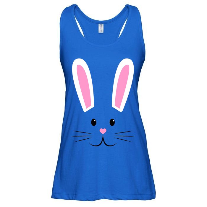 Easter Bunny Big Face Rabbit Ladies Essential Flowy Tank