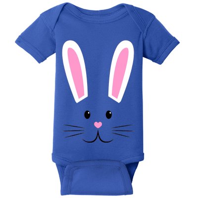 Easter Bunny Big Face Rabbit Baby Bodysuit