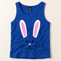 Easter Bunny Big Face Rabbit Tank Top