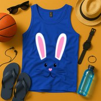 Easter Bunny Big Face Rabbit Tank Top