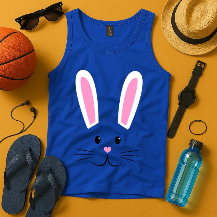 Easter Bunny Big Face Rabbit Tank Top
