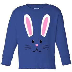 Easter Bunny Big Face Rabbit Toddler Long Sleeve Shirt