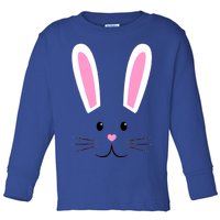 Easter Bunny Big Face Rabbit Toddler Long Sleeve Shirt