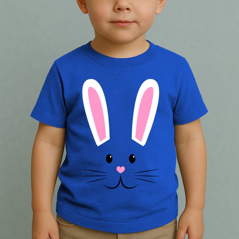 Easter Bunny Big Face Rabbit Toddler T-Shirt