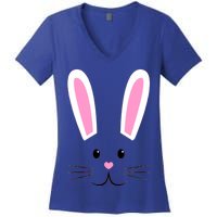 Easter Bunny Big Face Rabbit Women's V-Neck T-Shirt