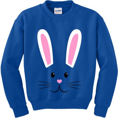 Easter Bunny Big Face Rabbit Kids Sweatshirt