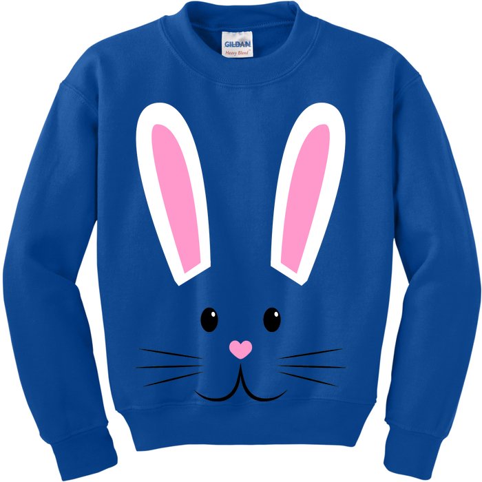 Easter Bunny Big Face Rabbit Kids Sweatshirt