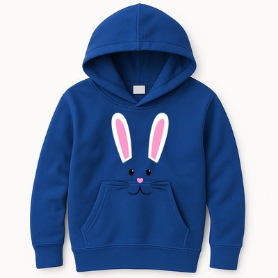 Easter Bunny Big Face Rabbit Kids Hoodie