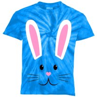 Easter Bunny Big Face Rabbit Kids Tie-Dye T-Shirt