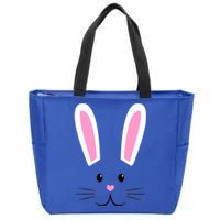 Easter Bunny Big Face Rabbit Zip Tote Bag