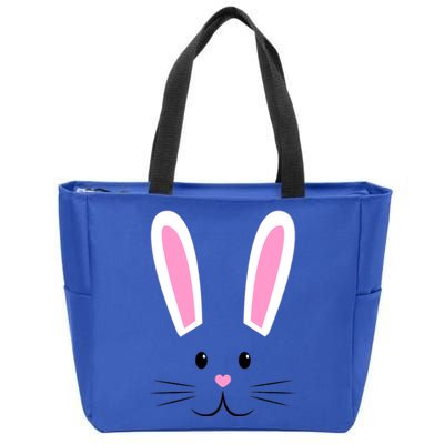 Easter Bunny Big Face Rabbit Zip Tote Bag