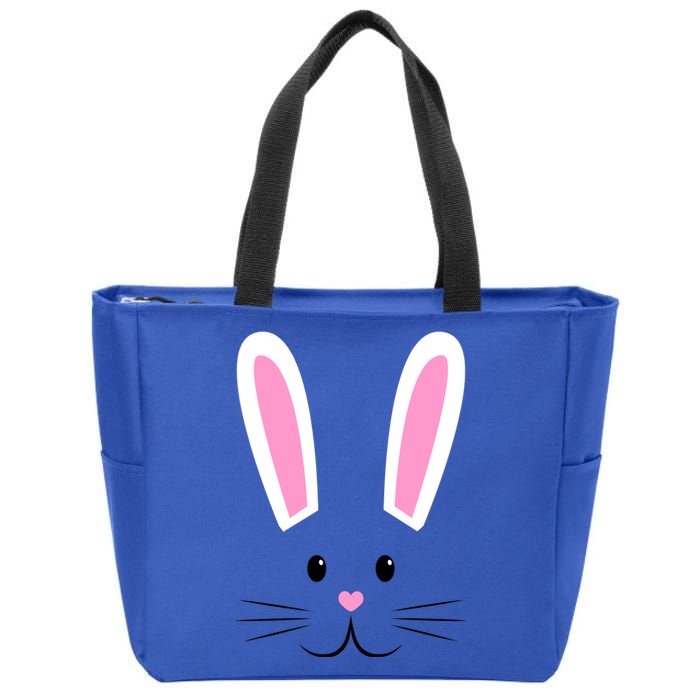 Easter Bunny Big Face Rabbit Zip Tote Bag