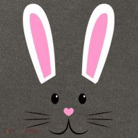 Easter Bunny Big Face Rabbit Cotton Canvas Backpack