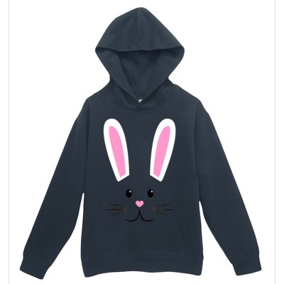 Easter Bunny Big Face Rabbit Urban Pullover Hoodie