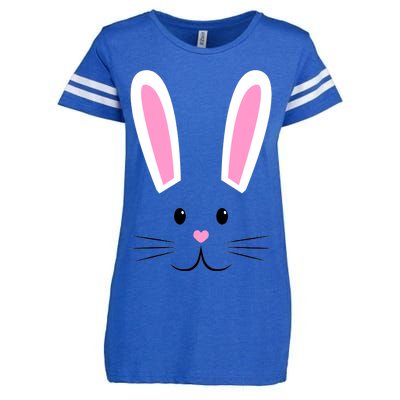 Easter Bunny Big Face Rabbit Enza Ladies Jersey Football T-Shirt